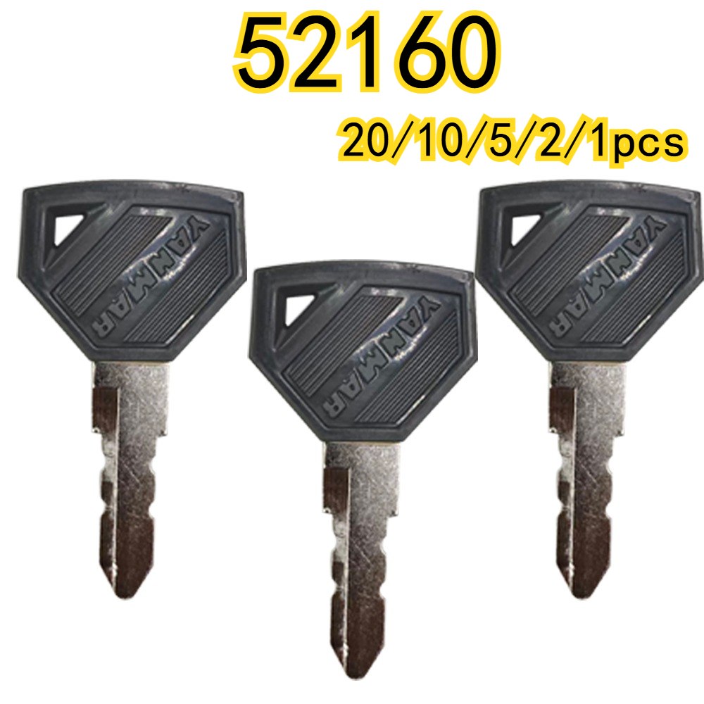 Heavy Equipment Key Set - 20/10/5/2/1pcs 52160 Ignition Keys for Yanmar