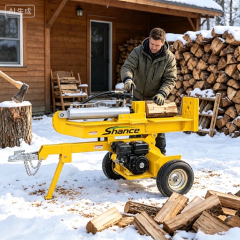 Electric Hydraulic Log Splitte - Heavy Equipment Processor ulasan dan harga