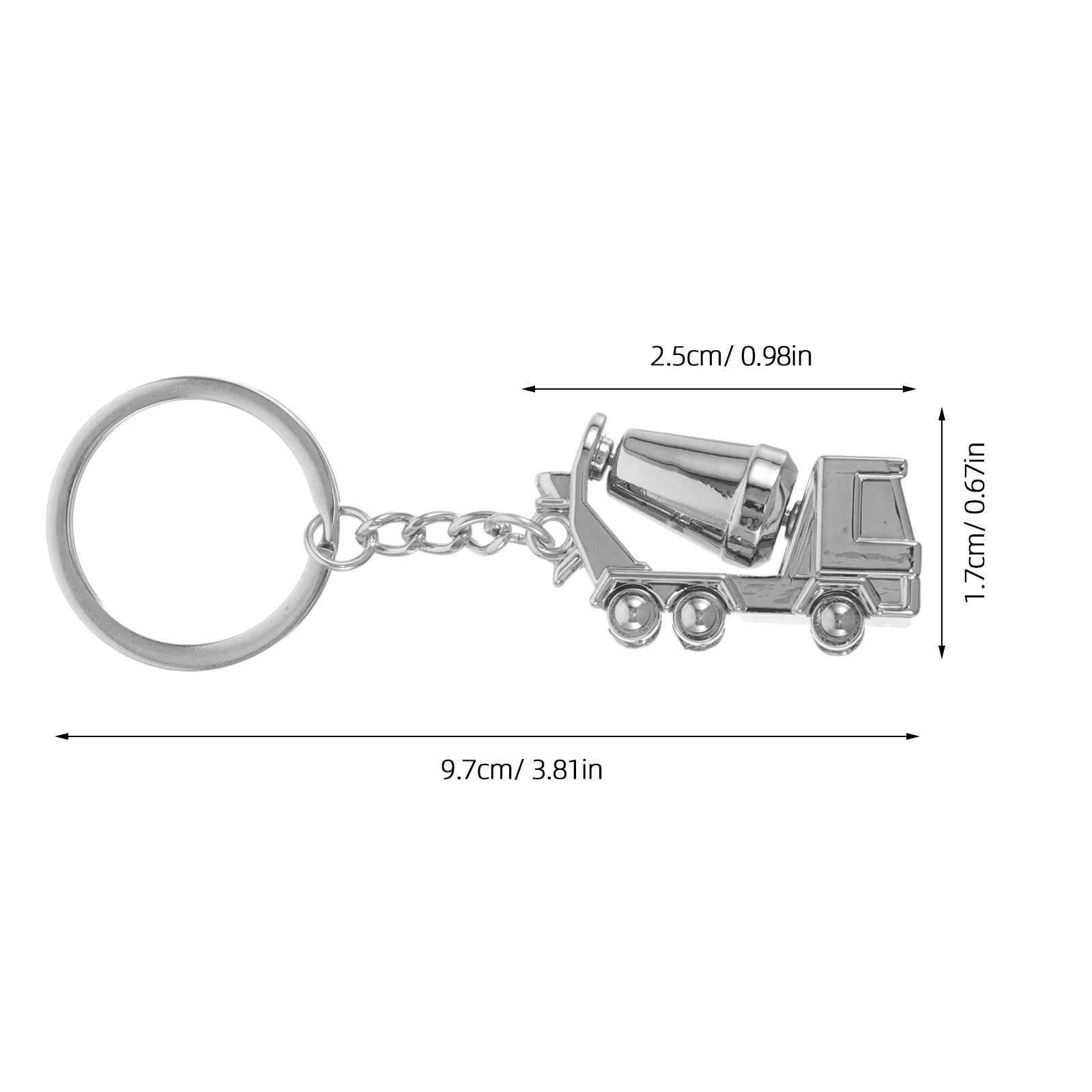 Alloy Keychain 3D Mixer Truck  - Heavy Equipment Engineering ulasan dan harga