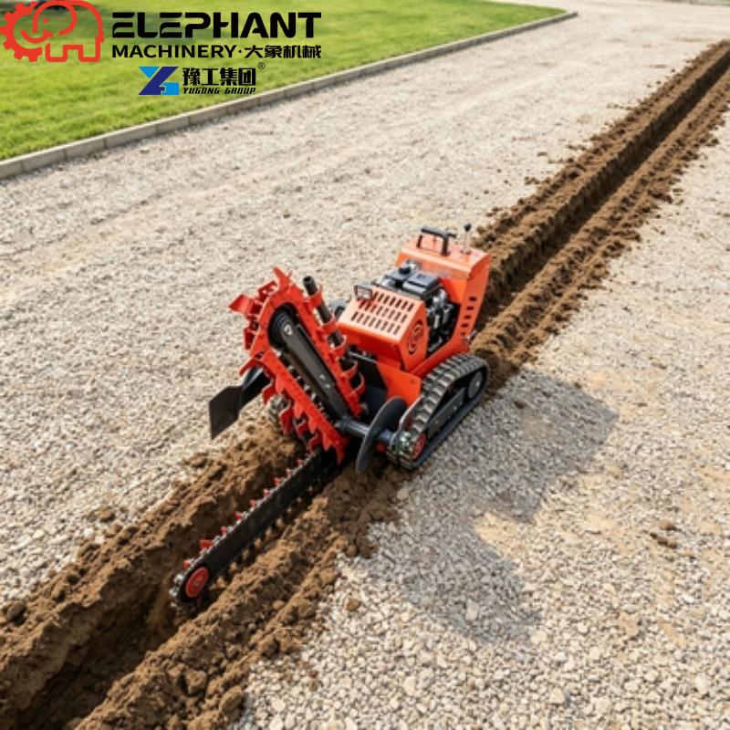 Tracked Trencher, Mini Farmlan - Heavy Equipment Trencher ulasan dan harga