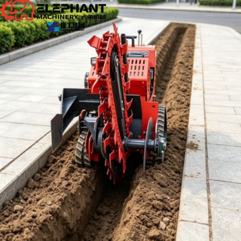 Tracked Trencher, Mini Farmlan - Heavy Equipment Trencher ulasan dan harga