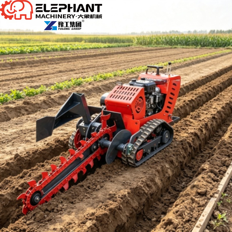 Tracked Trencher, Mini Farmlan - Heavy Equipment Trencher ulasan dan harga