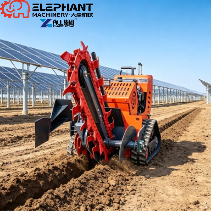Tracked Trencher, Mini Farmlan - Heavy Equipment Trencher ulasan dan harga