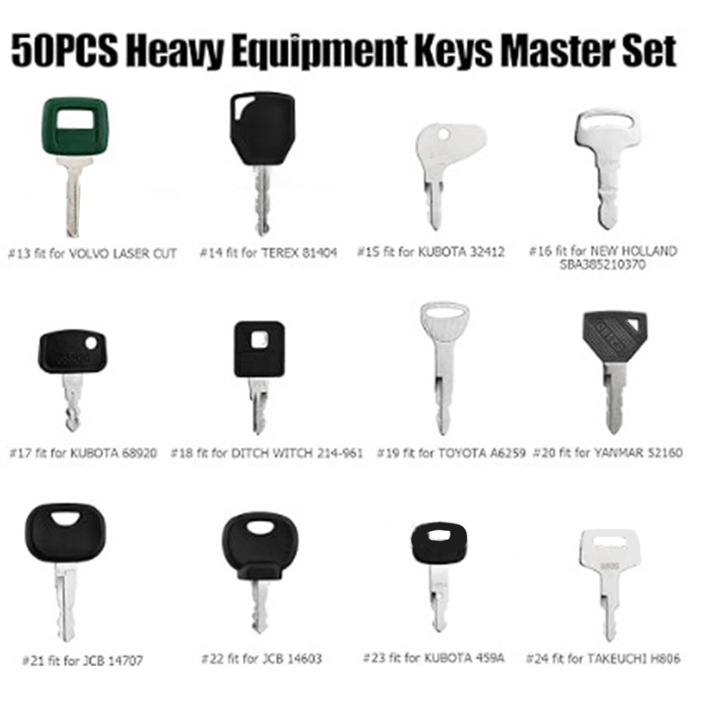 50pcs Heavy Equipment Keys Mas - Heavy Equipment Used ulasan dan harga
